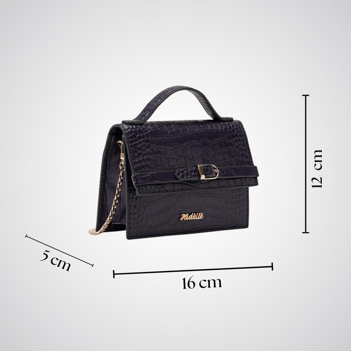 CHARLOTTE SLING BAG BLUE CROCO