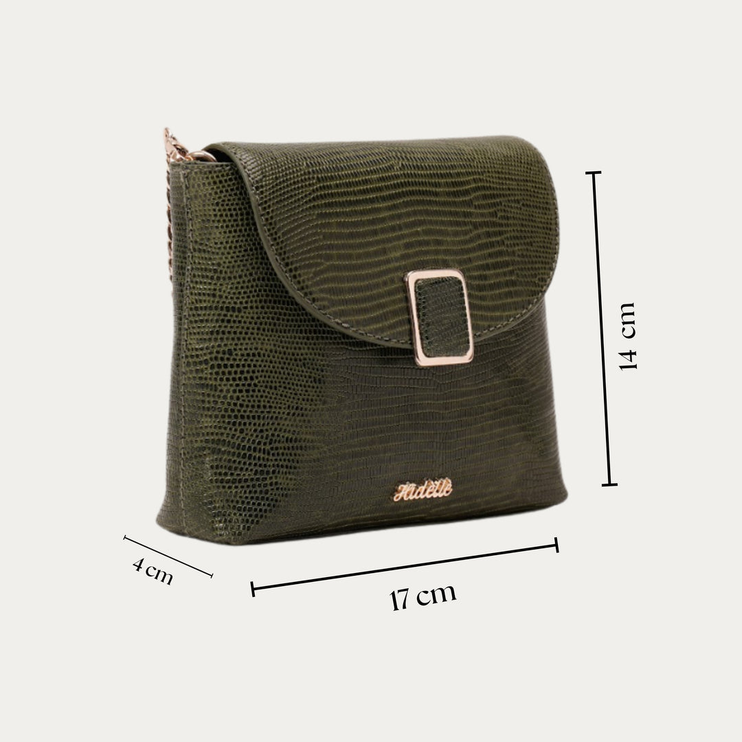 CHLOE SLING BAG GREEN PYTHON