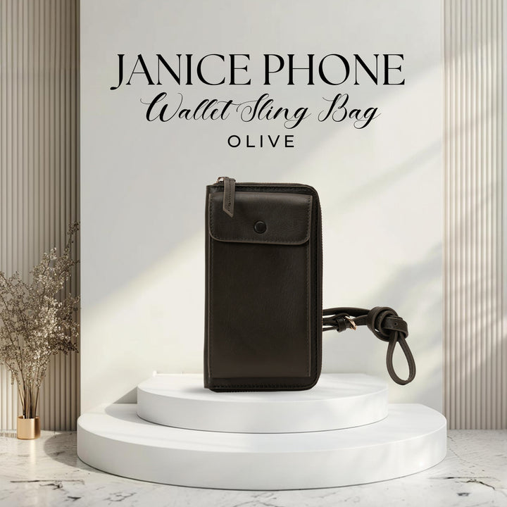 JANICE PHONE + WALLET SLING BAG OLIVE