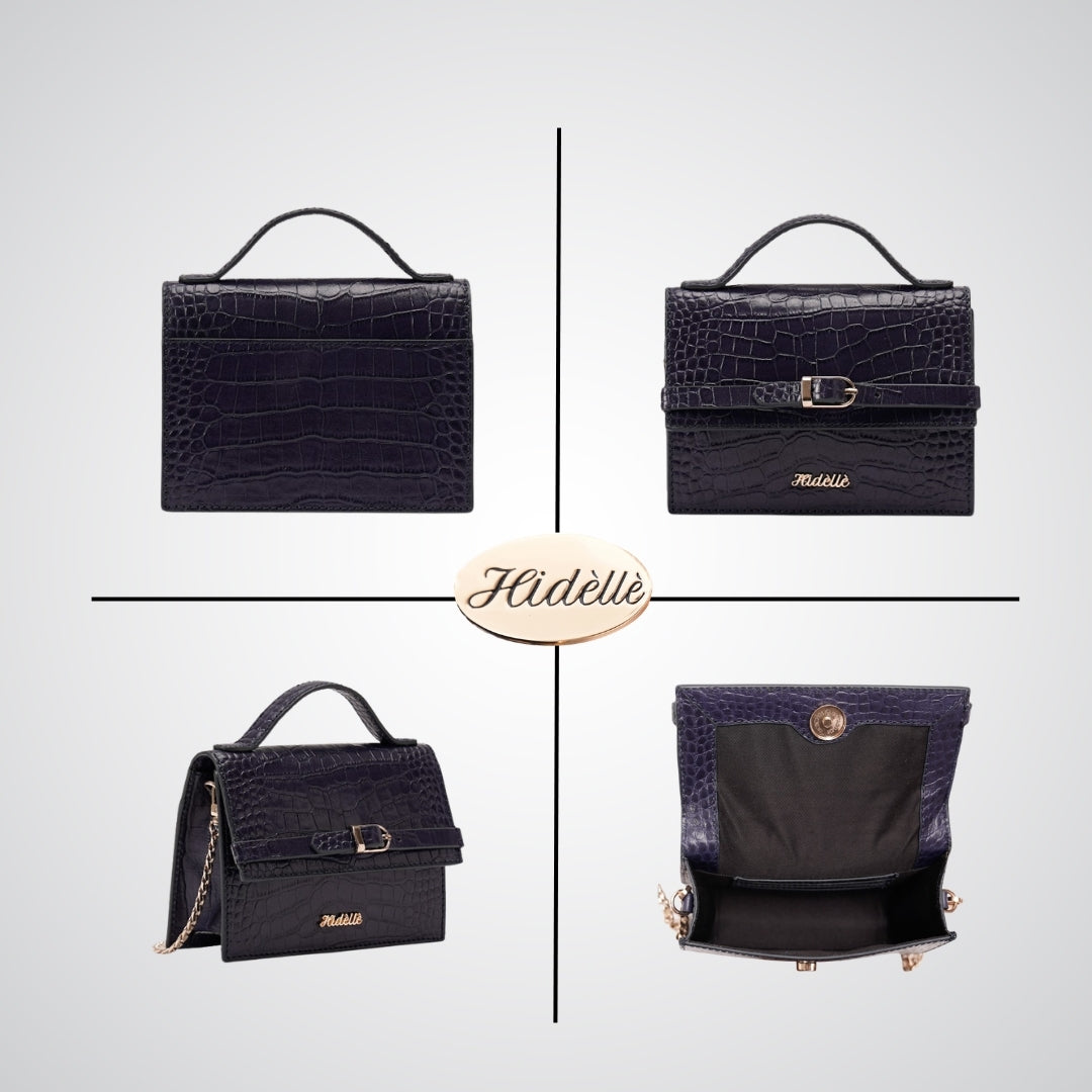 CHARLOTTE SLING BAG BLUE CROCO