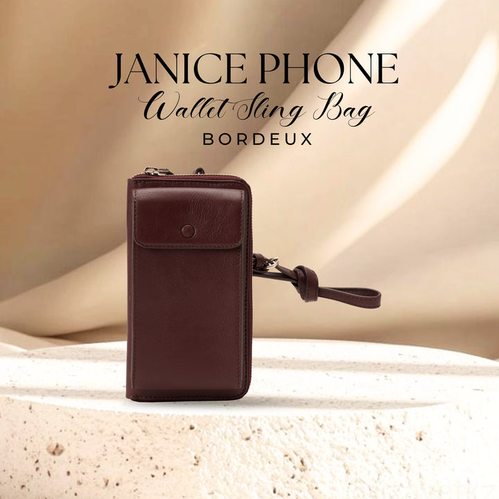 JANICE PHONE + WALLET SLING BAG BORDEUX