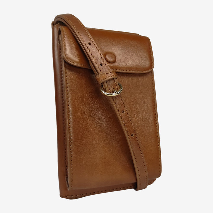 JANICE PHONE + WALLET SLING BAG TAN