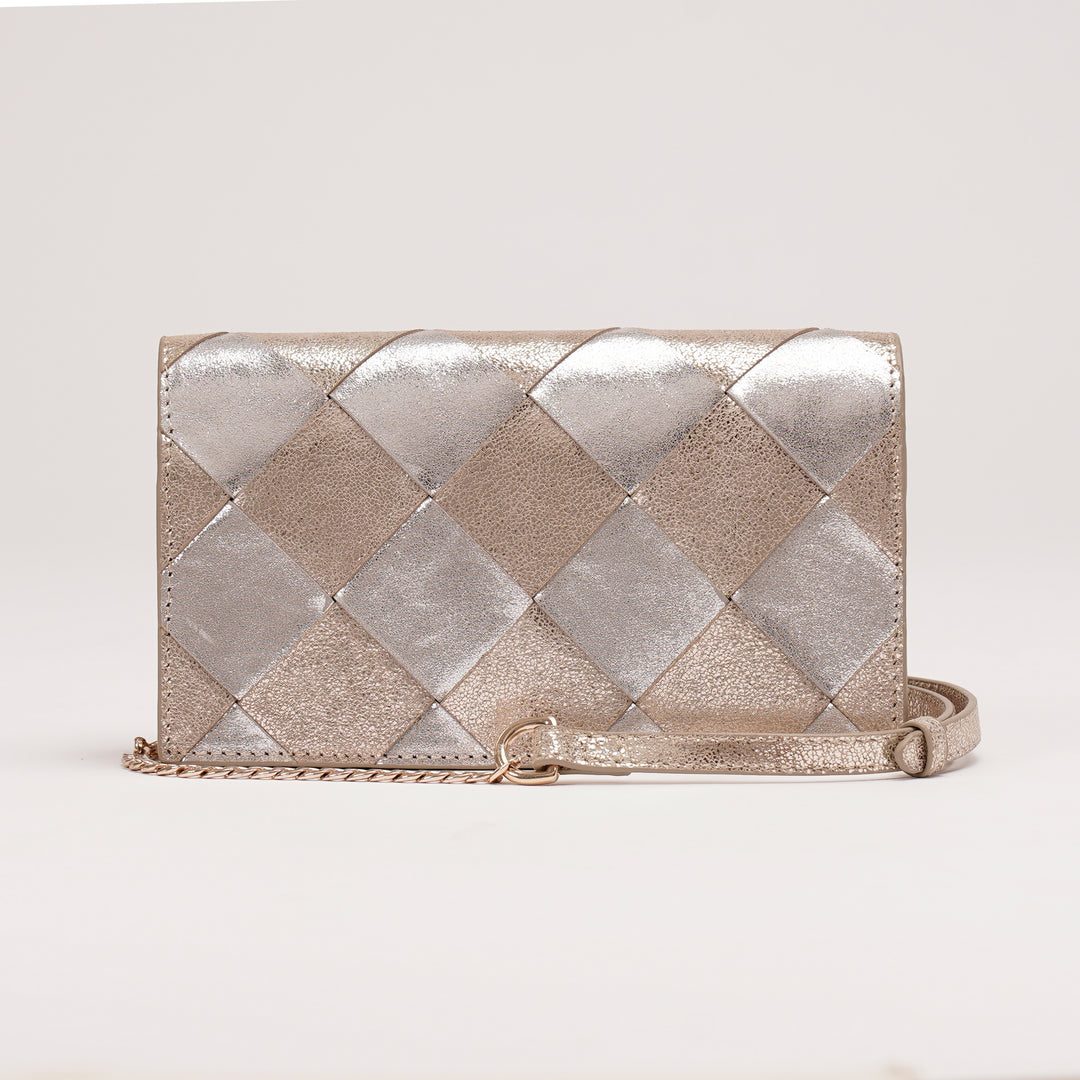 CAMILLE CLUTCH LARGE GOLD/SILVER