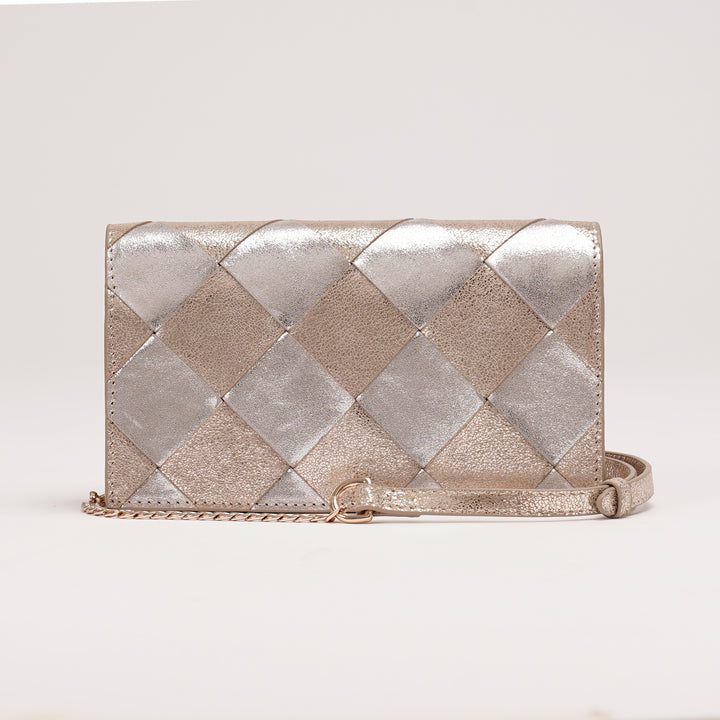 CAMILLE CLUTCH LARGE GOLD/SILVER