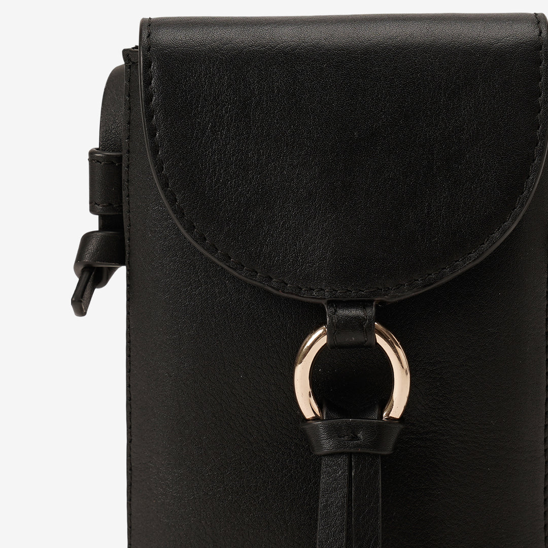 ROSE PHONE SLING BAG BLACK