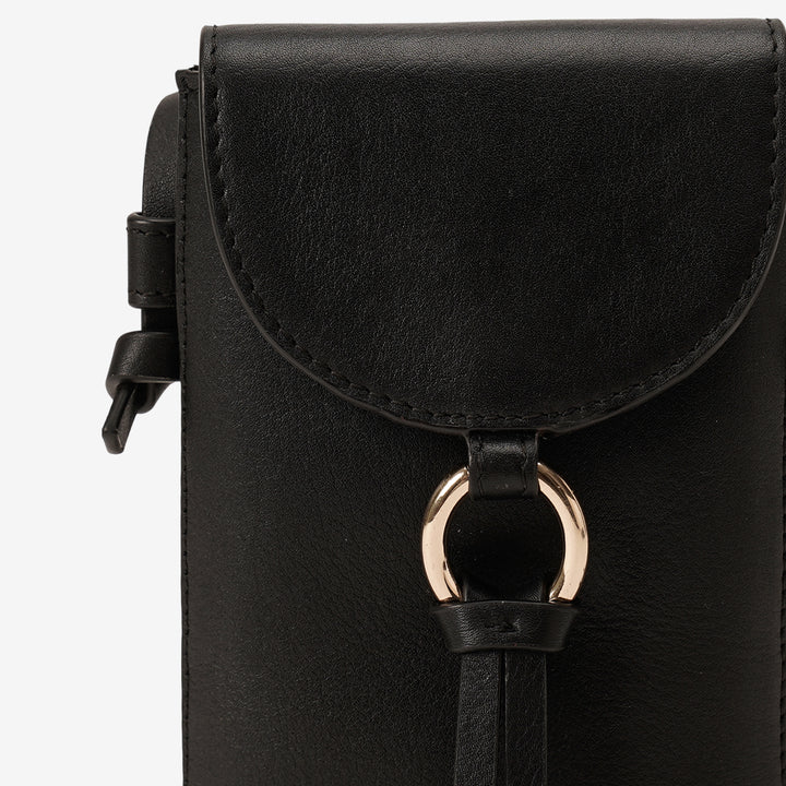 ROSE PHONE SLING BAG BLACK