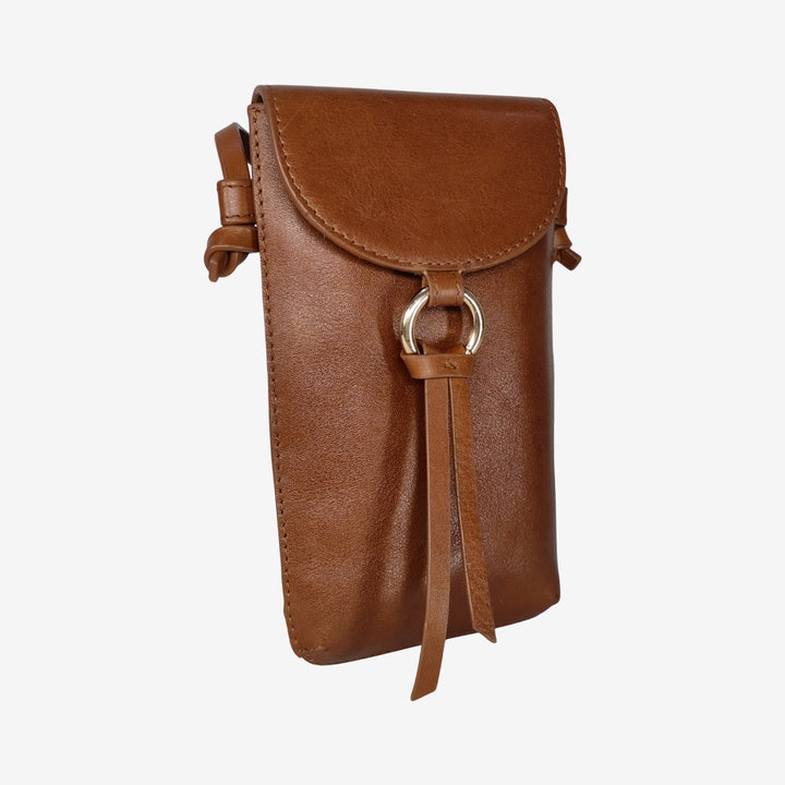 ROSE PHONE SLING BAG TAN