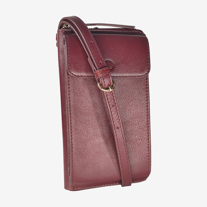 JANICE PHONE + WALLET SLING BAG BORDEUX