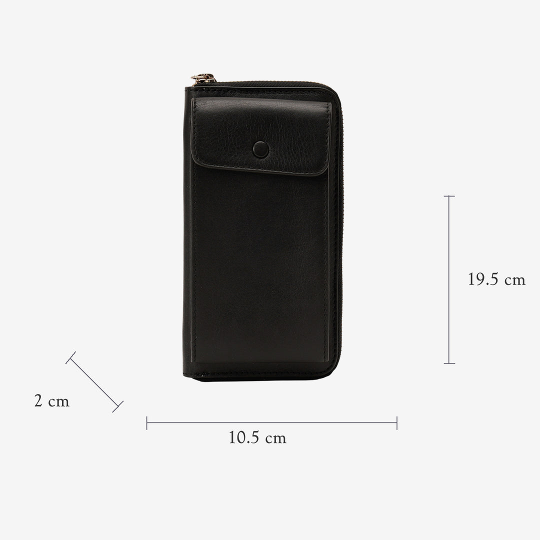 JANICE PHONE + WALLET SLING BAG BLACK