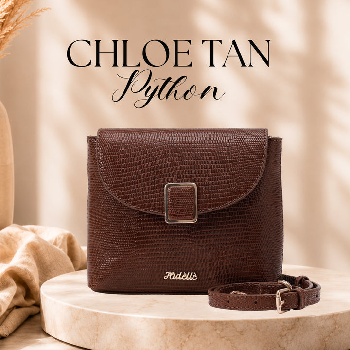 CHLOE SLING BAG TAN PYTHON