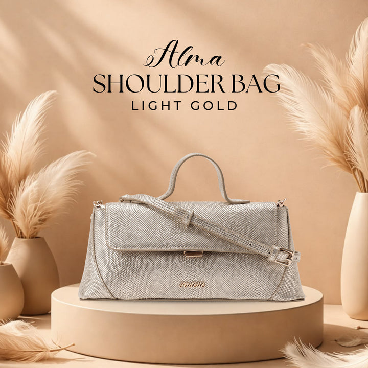 ALMA SHOULDER BAG LIGHT GOLD