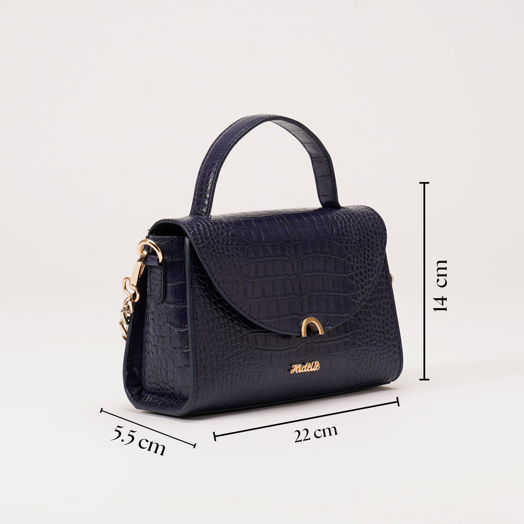 COLETTE SLING BAG BLUE CROCO