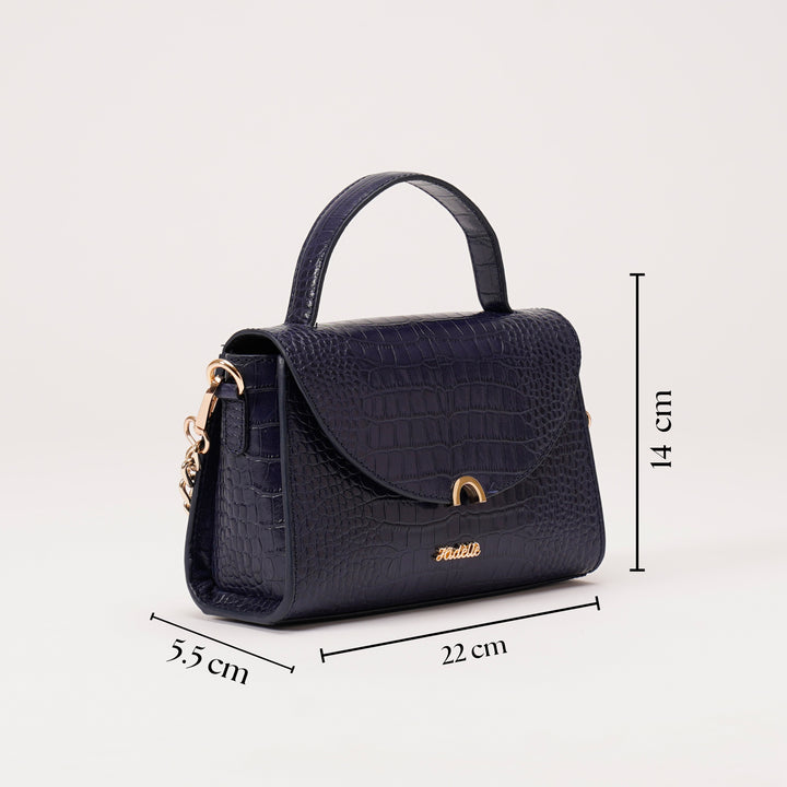 COLETTE SLING BAG BLUE CROCO