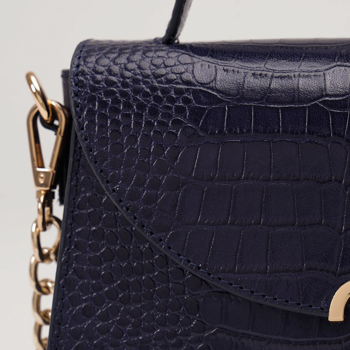 COLETTE SLING BAG BLUE CROCO