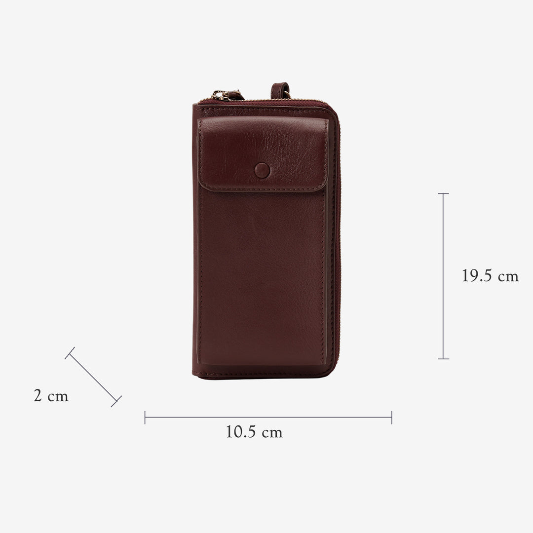 JANICE PHONE + WALLET SLING BAG BORDEUX