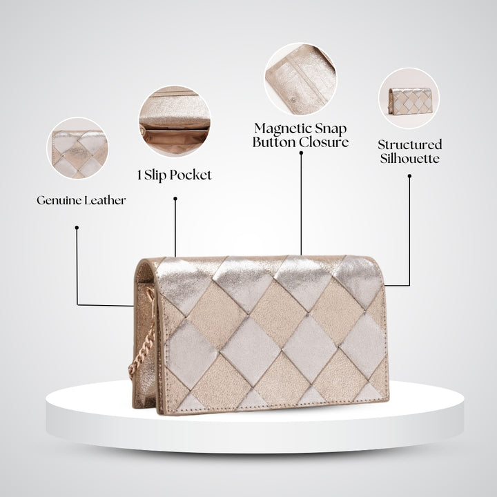 CAMILLE CLUTCH GOLD/SILVER