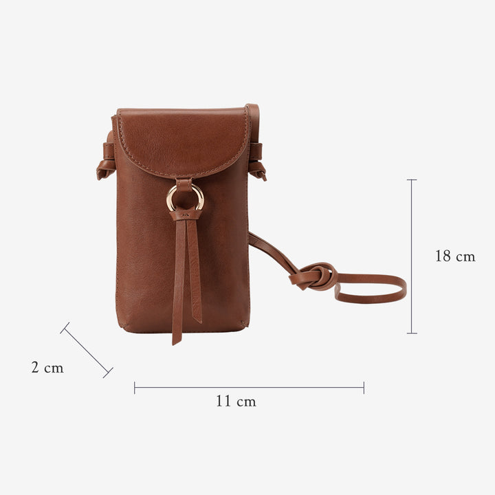 ROSE PHONE SLING BAG TAN