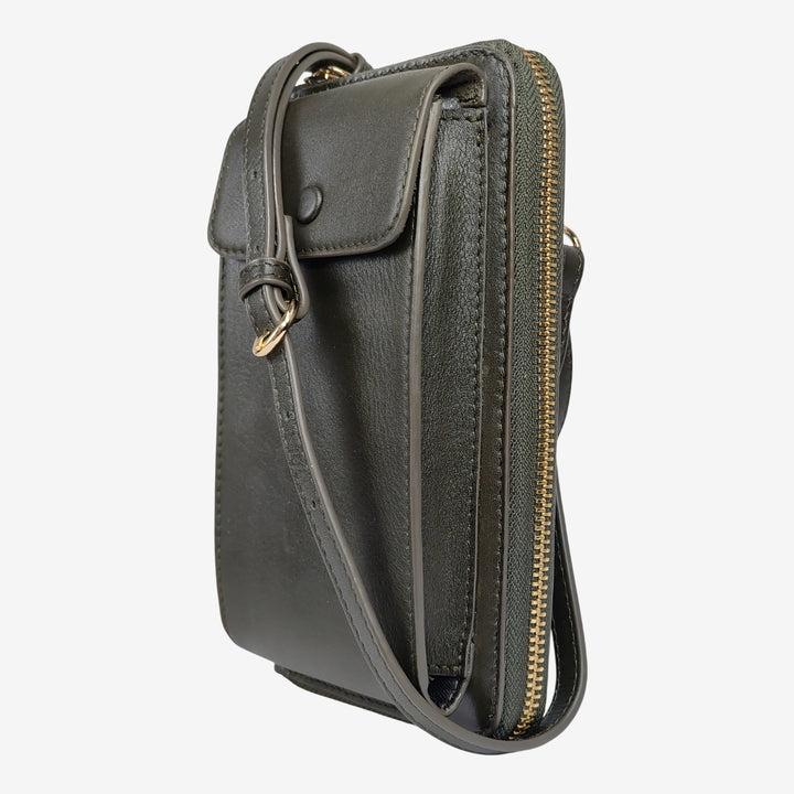 JANICE PHONE + WALLET SLING BAG  OLIVE