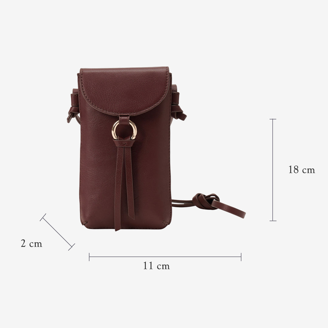 ROSE PHONE SLING BAG BORDEUX