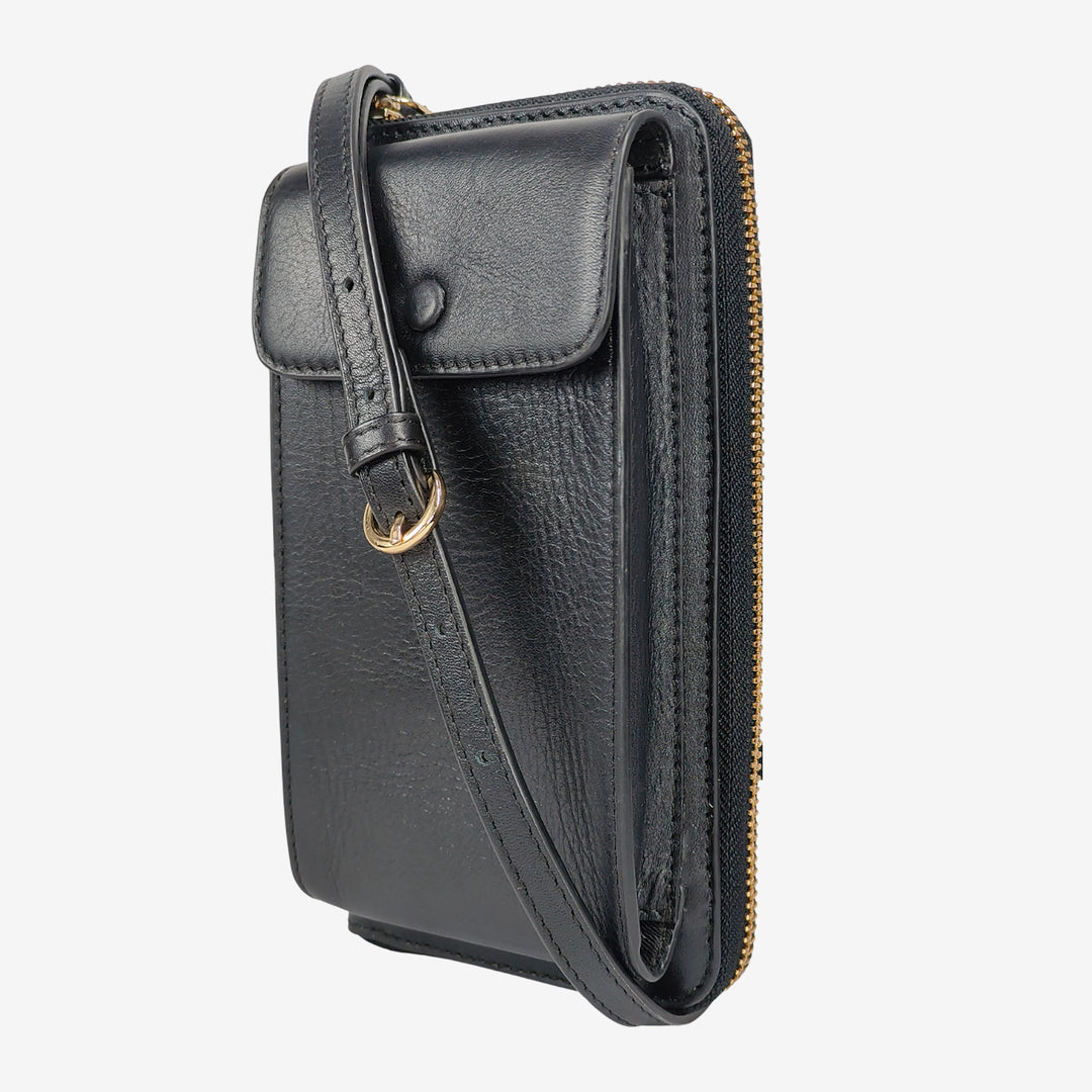 JANICE PHONE + WALLET SLING BAG BLACK