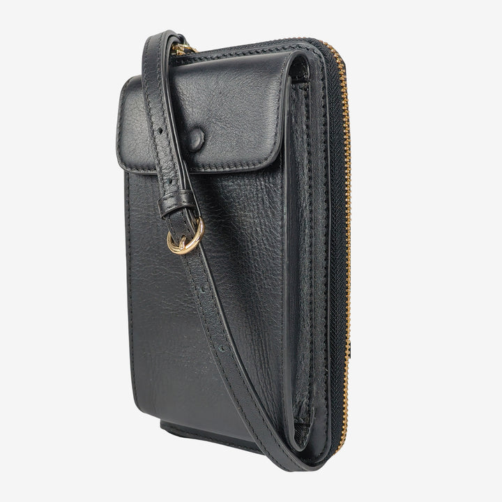 JANICE PHONE + WALLET SLING BAG BLACK