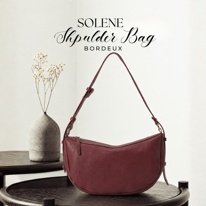 SOLENE SHOULDER BAG  BORDEUX