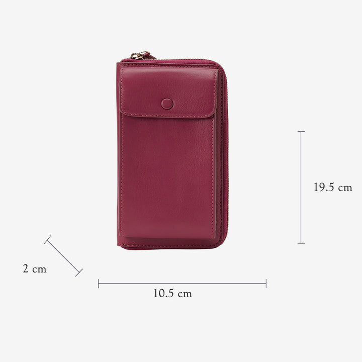 JANICE PHONE + WALLET SLING BAG PINK