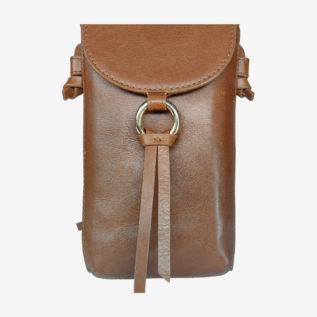 ROSE PHONE SLING BAG TAN