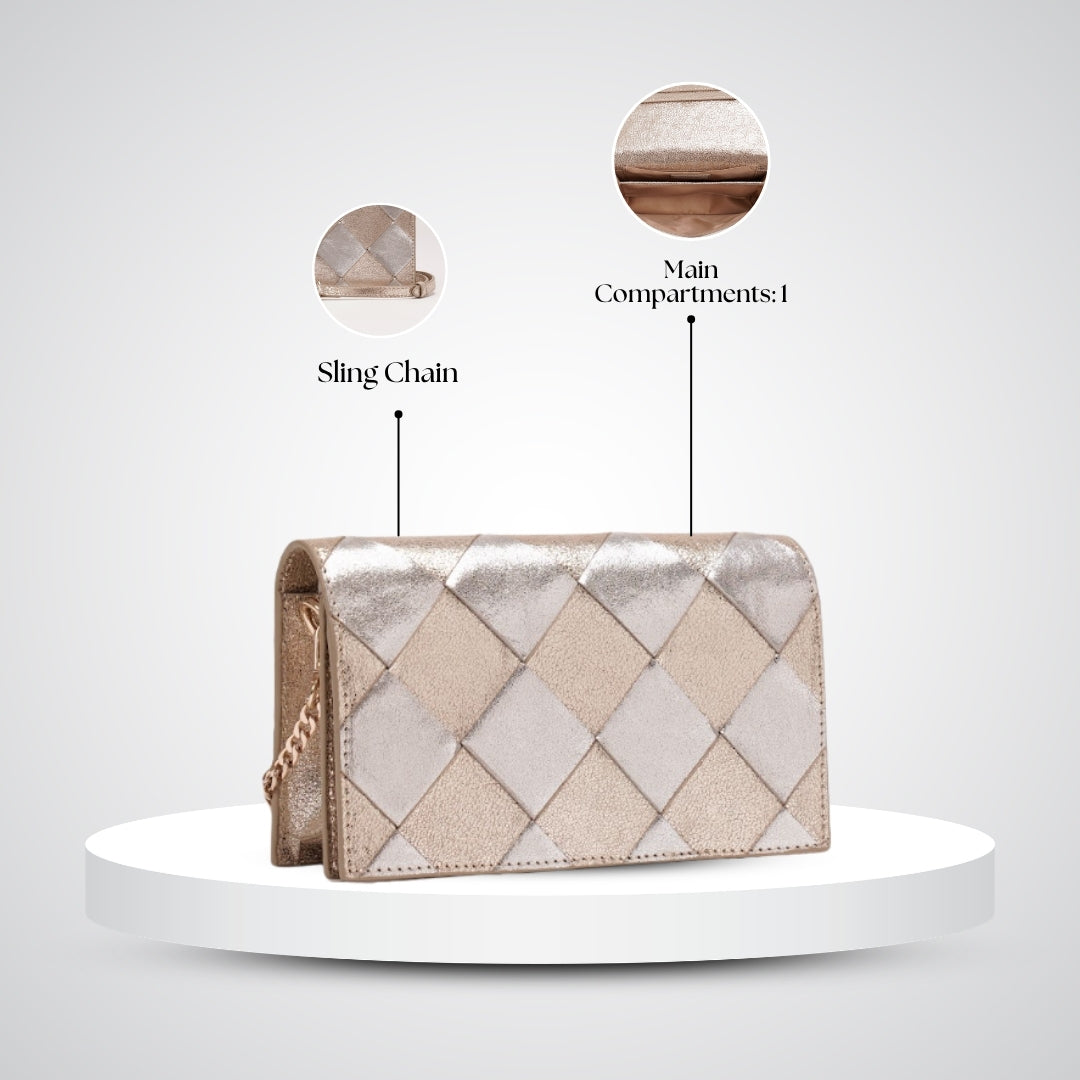 CAMILLE CLUTCH GOLD/SILVER
