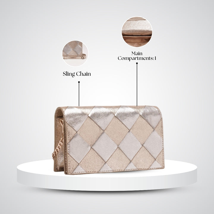 CAMILLE CLUTCH GOLD/SILVER