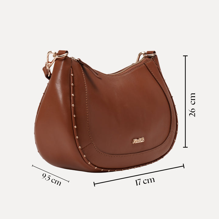 ELENORE SHOULDER BAG DARK BROWN