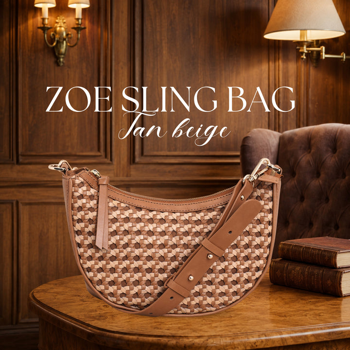 ZOE SLING BAG TAN/BEIGE
