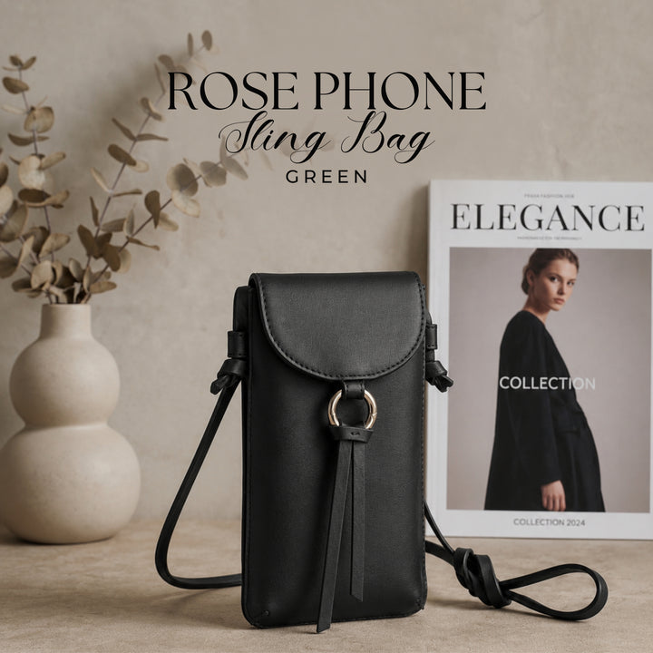 ROSE PHONE SLING BAG GREEN