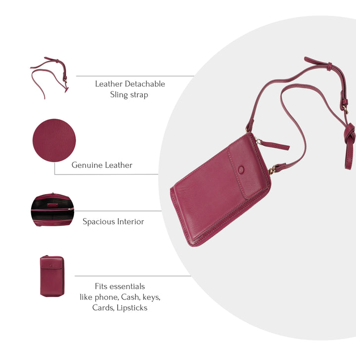 JANICE PHONE + WALLET SLING BAG PINK