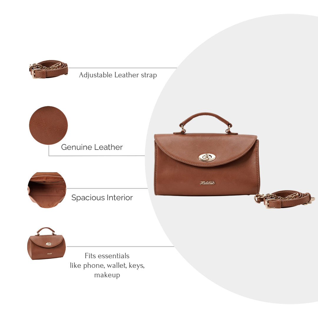 ELISA SHOULDER BAG TAN