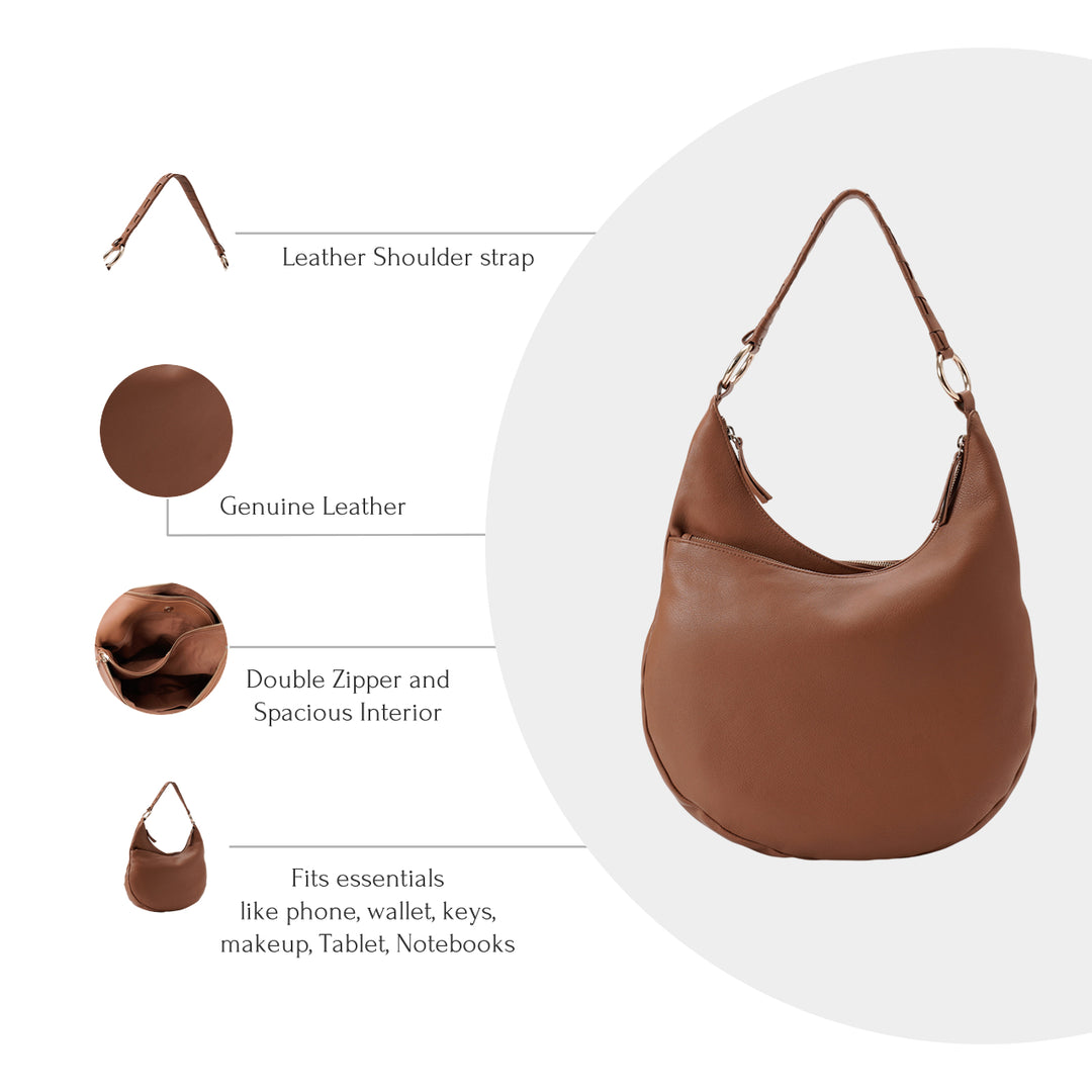 AUDREY HOBO TAN