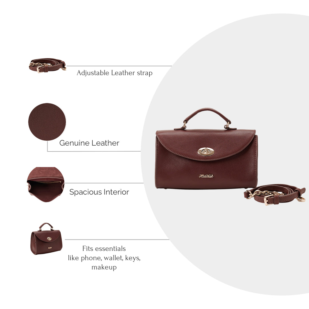 ELISA SHOULDER BAG BORDEUX