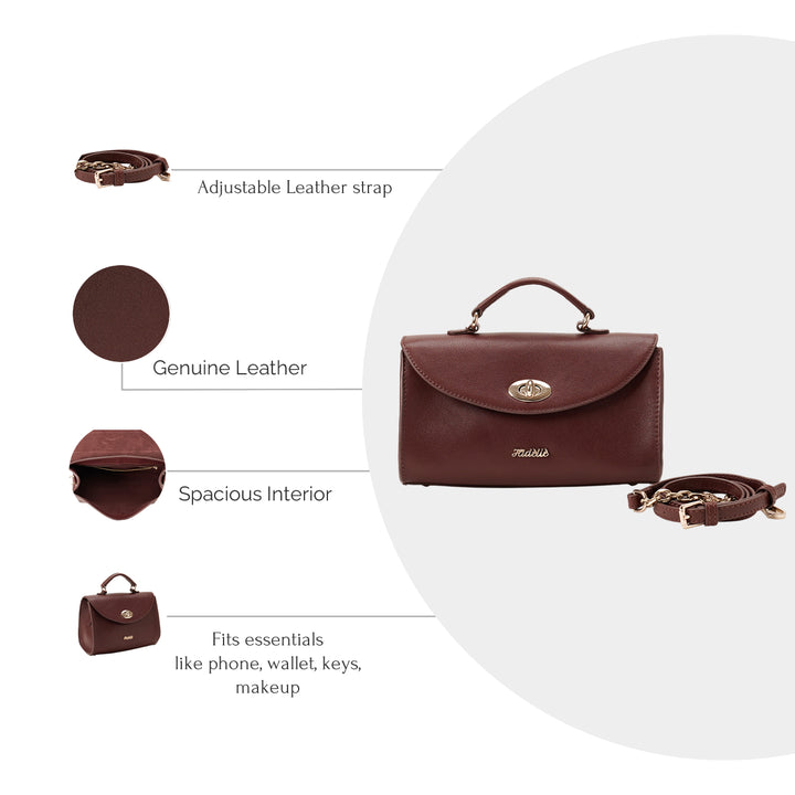 ELISA SHOULDER BAG BORDEUX