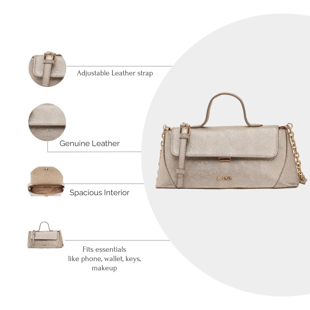 ALMA SHOULDER BAG LIGHT GOLD