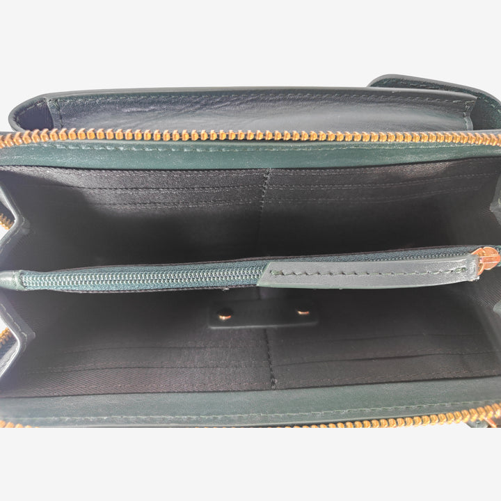 JANICE PHONE + WALLET SLING BAG GREEN