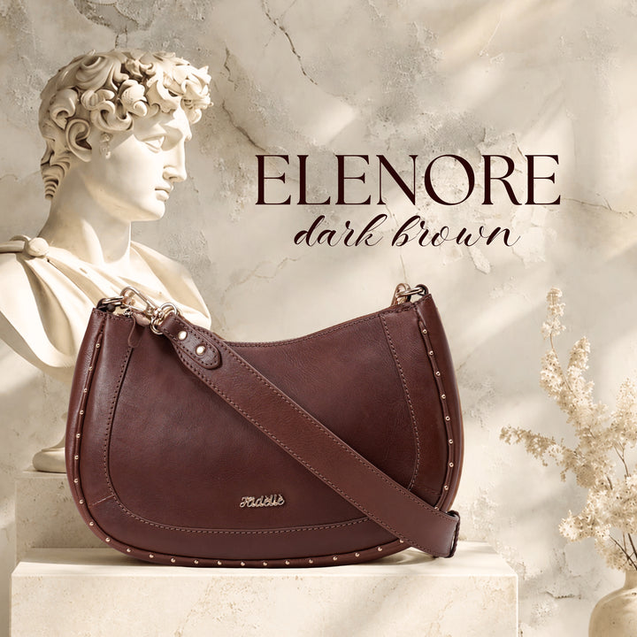 ELENORE SHOULDER BAG DARK BROWN