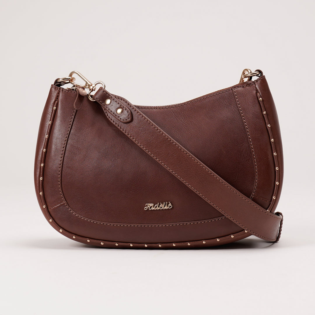 ELENORE SHOULDER BAG DARK BROWN
