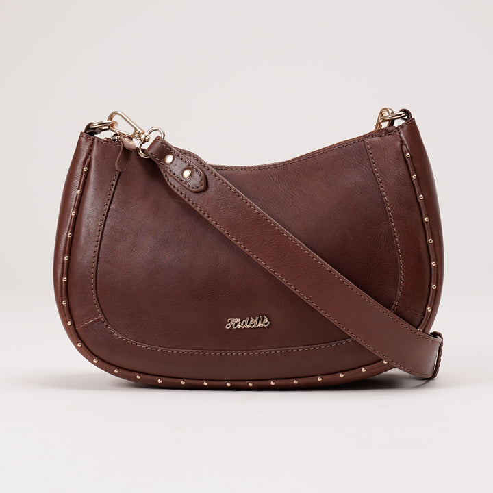 ELENORE SHOULDER BAG DARK BROWN