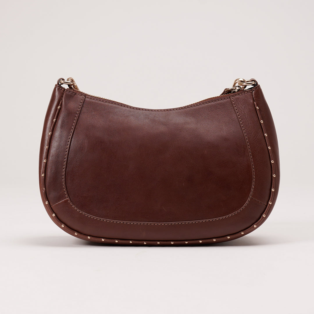 ELENORE SHOULDER BAG DARK BROWN