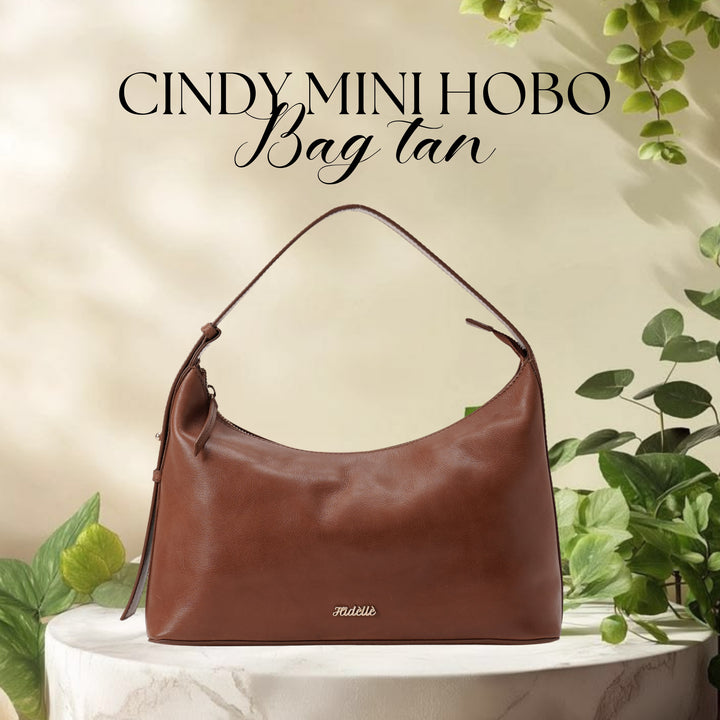 CINDY MINI HOBO BAG TAN