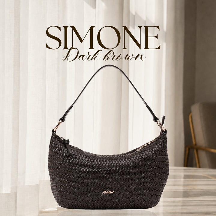 SIMONE SHOULDER BAG DARK BROWN