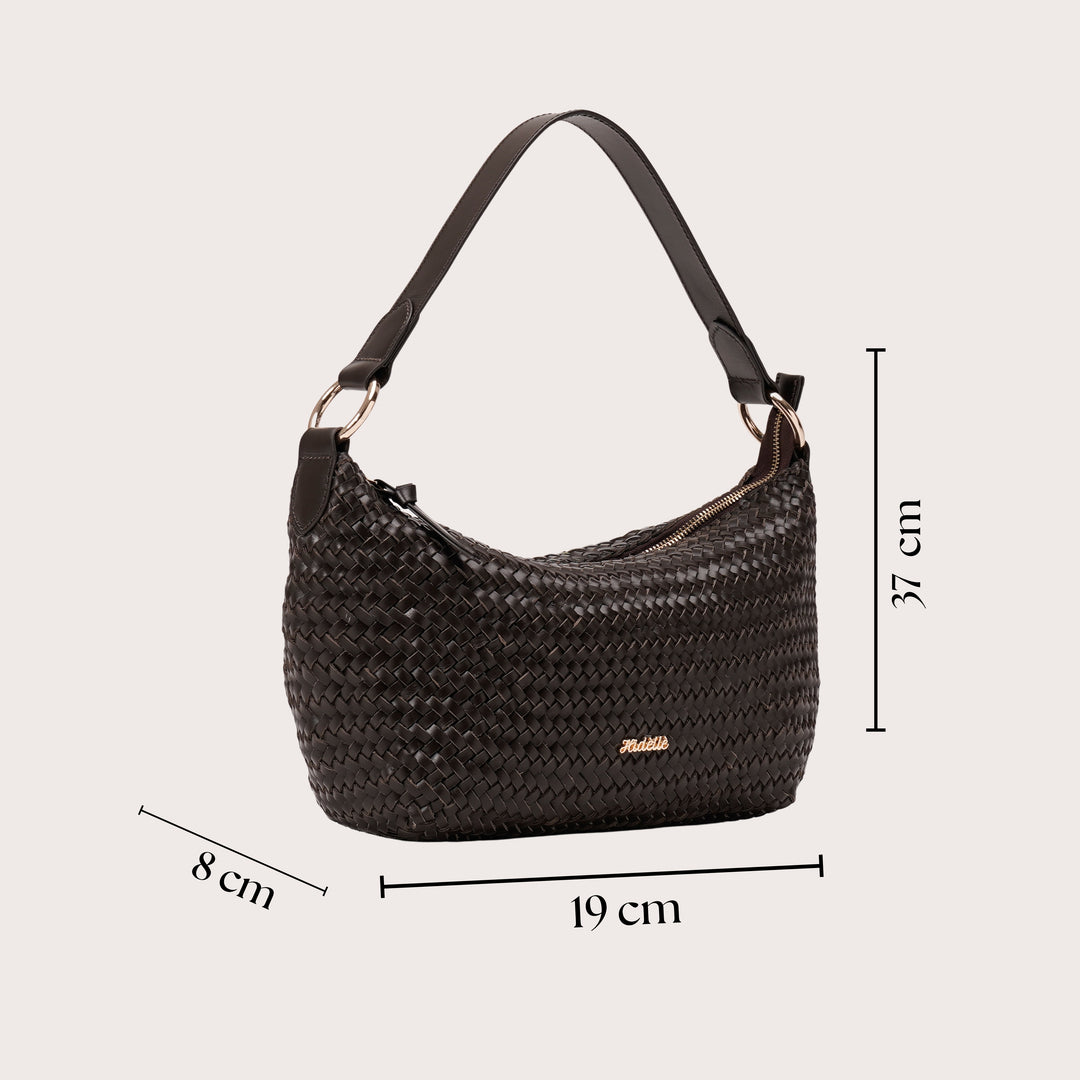 SIMONE SHOULDER BAG DARK BROWN