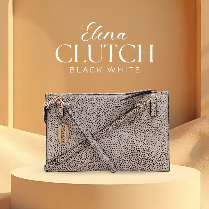 Elena Clutch Black/white