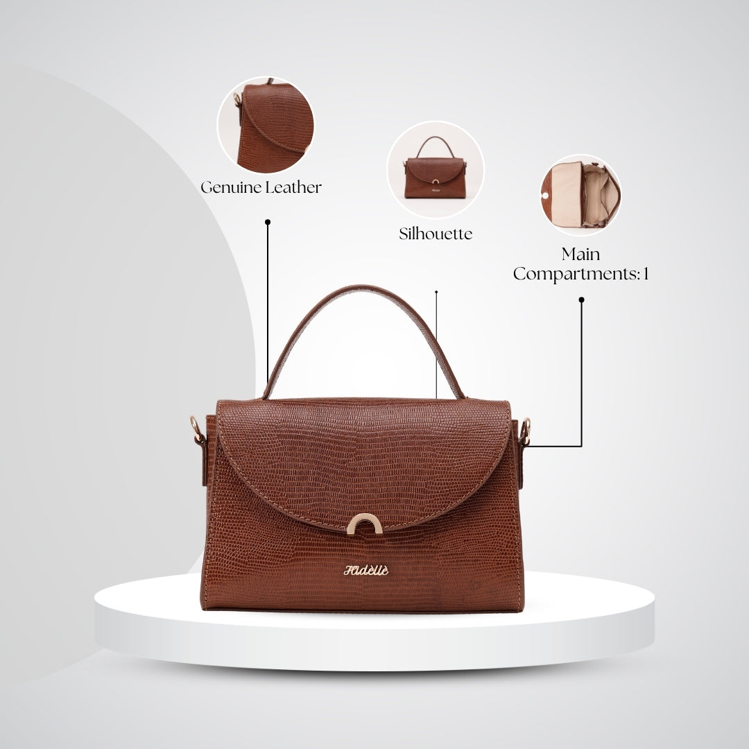 COLETTE SLING BAG TAN LIZARD