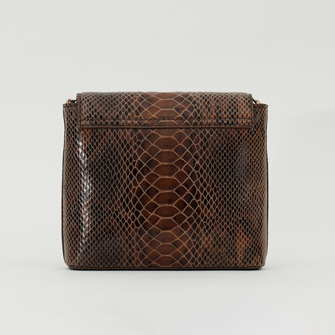 CHLOE PYTHON SLING BAG TAN